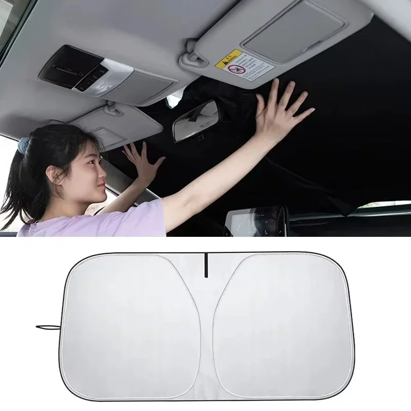 Windshield Sun Shade - Pare-soleil pliable pour pare-brise de voiture,